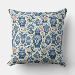 Chinoiserie Ginger Jar Throw Pillow