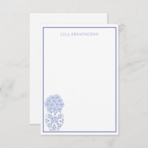 Chinoiserie Ginger Jar Vase & Fleurs Note Cartes