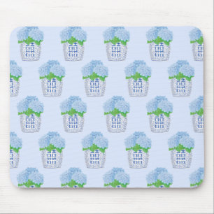 Chinoiserie Hydrangea Mouse Pad