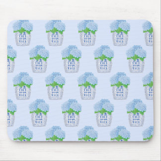 Chinoiserie Hydrangea Mouse Pad