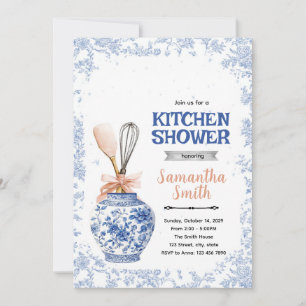 Chinoiserie kitchen shower party invitation