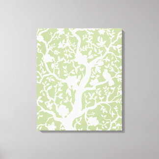 Chinoiserie Large Green Canvas Art