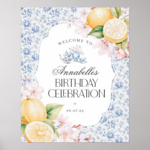 Chinoiserie Lemon Tea Anniversaire Affiche de bien
