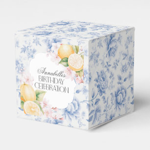 Chinoiserie Lemon Tea Party Birthday Dessert Favor Box