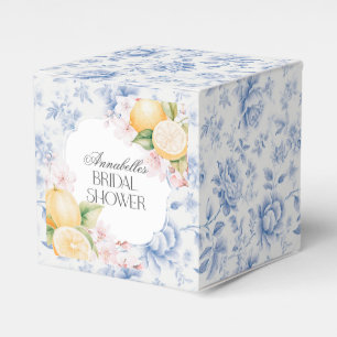 Chinoiserie Lemon Tea Party Bridal Shower Dessert Favor Box
