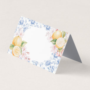 Chinoiserie Lemon Tea Party Place Card Décor Table