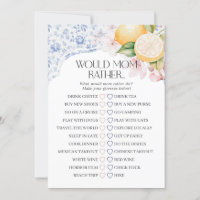 Chinoiserie Lemon Tea Party Would Mom Rather Game