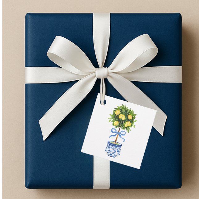 Chinoiserie Lemon Topiary Tree Gift Tags (Creator Uploaded)