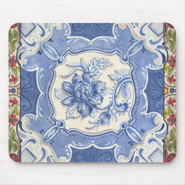Chinoiserie Lotus Mousepad (Front)