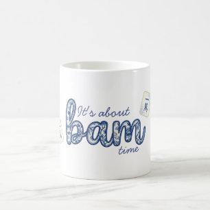 Chinoiserie Mahjong It's About Bam Time Blue Coffee Mug