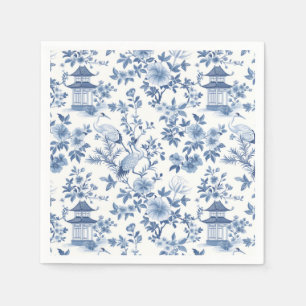 Chinoiserie Pagoda Crane Napkin