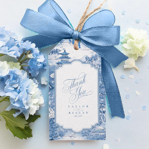 Chinoiserie Pattern Wedding Thank You ID1094 Gift Tags