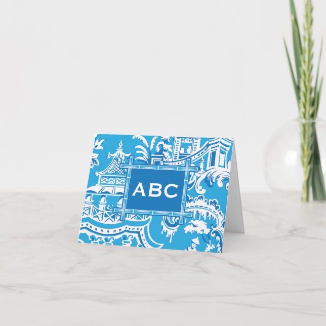 Chinoiserie pliée Carte pour notes (Devant)