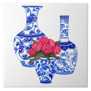 Chinoiserie Porcelain Vases Tile