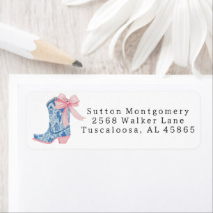 Chinoiserie Preppy Cowgirl Coquette Boot Address