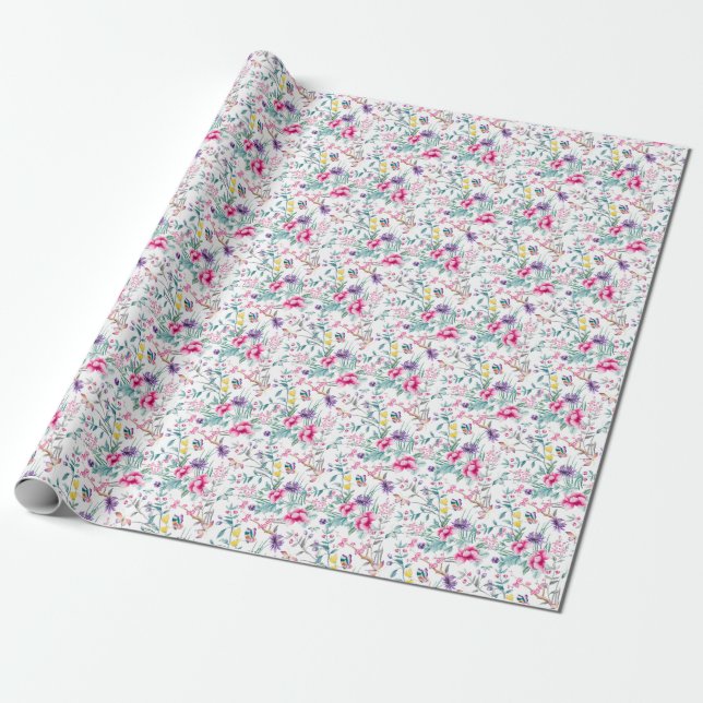 CHINOISERIE PRINT 2 WRAPPING PAPER (Unrolled)