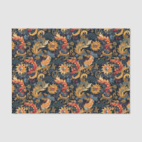 Chinoiserie Red Yellow Blue Pattern Decoupage