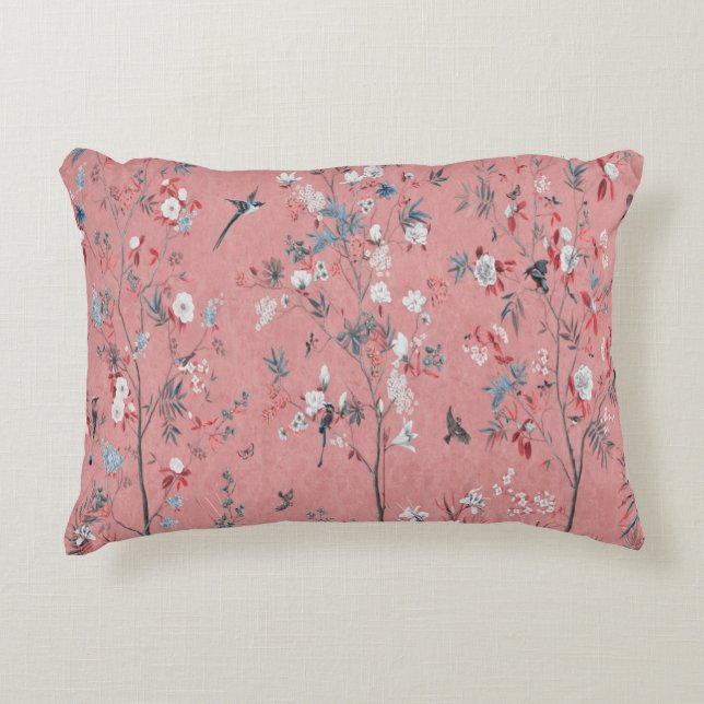 Chinoiserie rose Coussin (Devant)