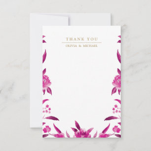 Chinoiserie rose florale Mariage merci