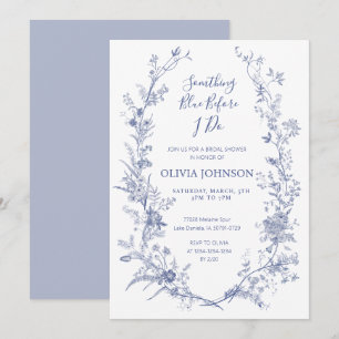 Chinoiserie Something Blue Bridal Shower Invitatio Invitation