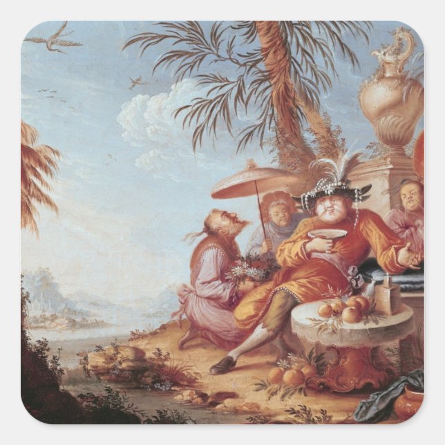 Chinoiserie Square Sticker (Front)
