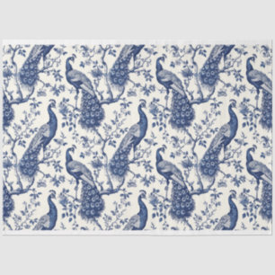 Chinoiserie Style Peacock Theme Tissue Paper
