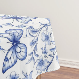 Chinoiserie Toile De Jouy Pattern Tablecloth