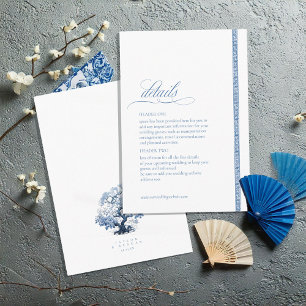 Chinoiserie Tree Motif Wedding Details ID1094 Enclosure Card