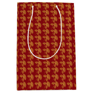 Chinoiserie Trend for Year of the Dragon Red Gold Medium Gift Bag