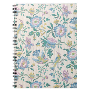 Chinoiserie Vintage Bird Floral Pastel Pattern Notebook