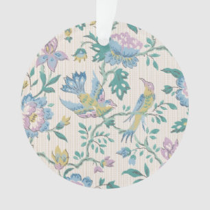 Chinoiserie Vintage Bird Floral Pastel Pattern Ornament