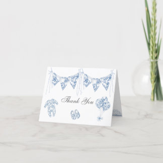 Chinoiserie Vintage bleue - Carte de remerciements