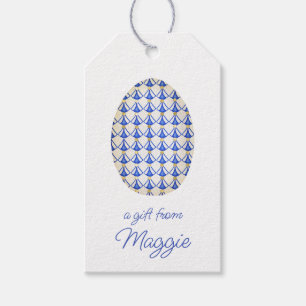 Chinoiserie Watercolor Chic Egg Gift Tags