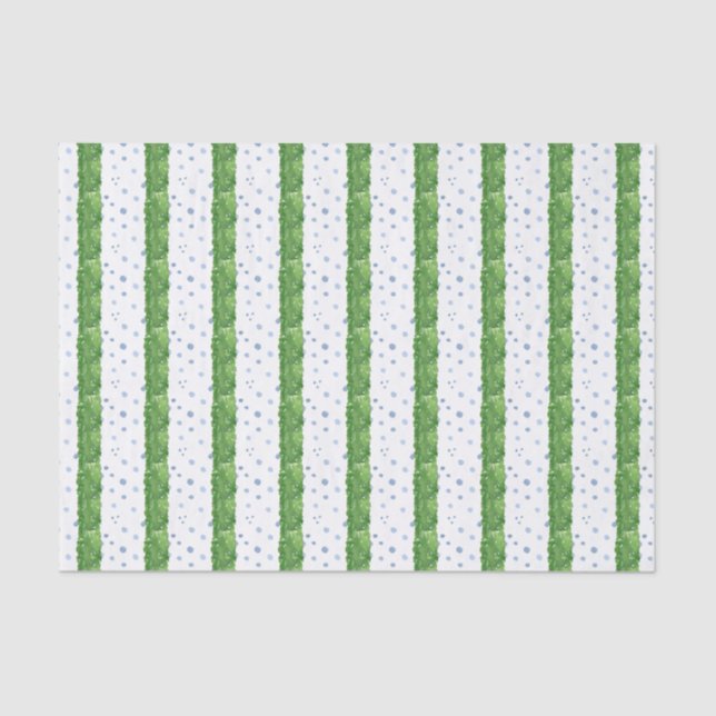 Chinoiserie Watercolor Topiary Tissue Paper (Front)