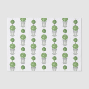 Chinoiserie Watercolor Topiary Tissue Paper
