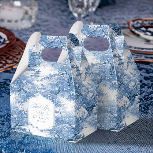 Chinoiserie Wedding Pattern Thank You ID1094 Favor Box