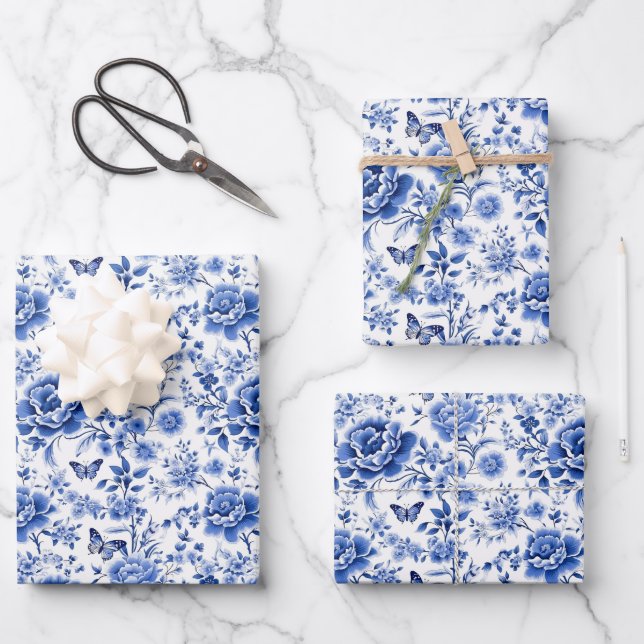 Chinoiserie Wrapping Paper Sheet (Front)