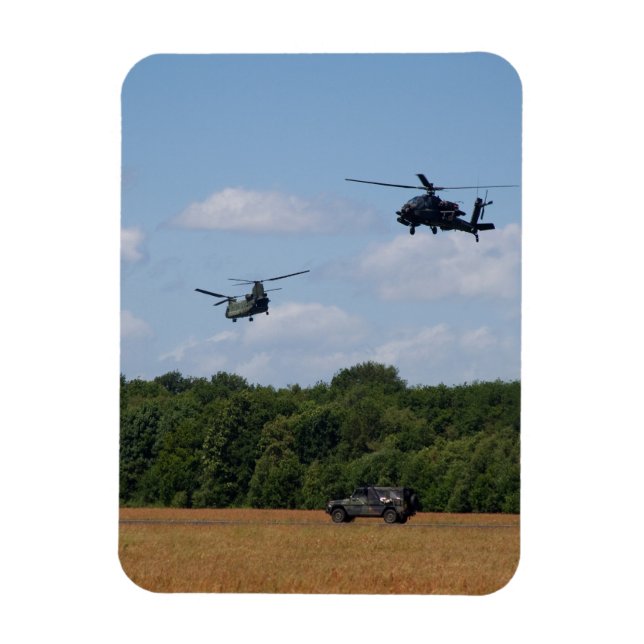 Chinook, Apache, Jeep magnet (Vertical)