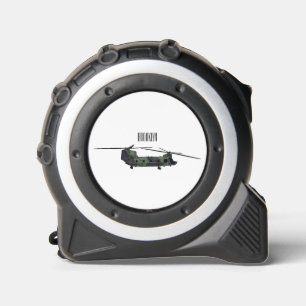 Chinook army helicopter cartoon illustration 1