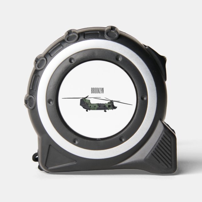 Chinook army helicopter cartoon illustration 1 (Front)