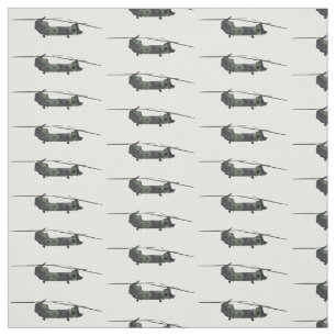 Chinook army helicopter cartoon illustration fabric