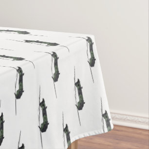 Chinook army helicopter cartoon illustration tablecloth
