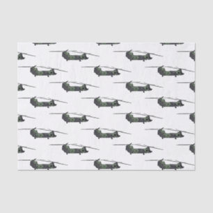 Chinook army helicopter cartoon illustration tissue paper