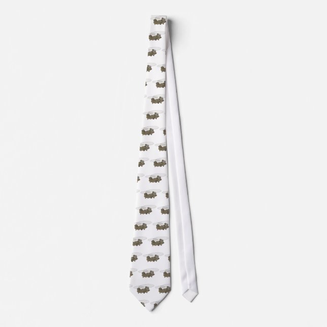 Chinook Camouflage Helicopter Cartoon Tie (Front)