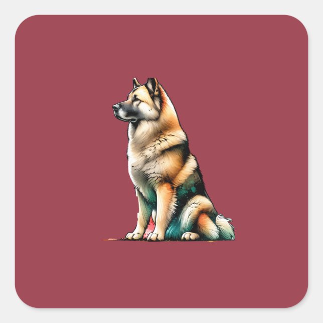 Chinook Dog Square Sticker (Front)