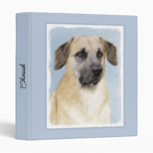 Chinook (Dropped Ears) Painting - Original Dog Art Binder