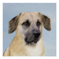 Chinook (Dropped Ears) Painting - Original Dog Art