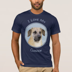 Chinook (Dropped Ears) Painting - Original Dog Art T-Shirt