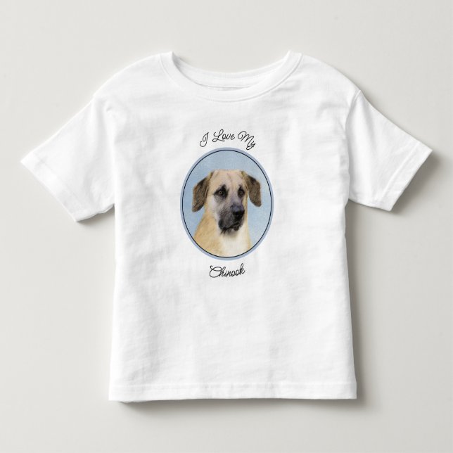 Chinook (Dropped Ears) Painting - Original Dog Art Toddler T-shirt (Front)
