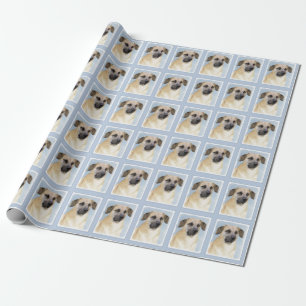 Chinook (Dropped Ears) Painting - Original Dog Art Wrapping Paper